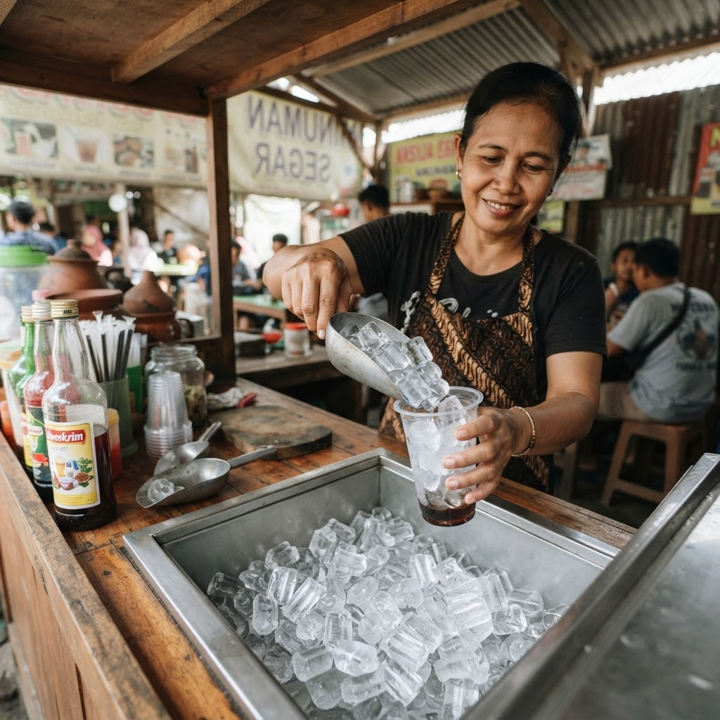 Minuman segar dengan es kristal ESBOKS untuk usaha kuliner